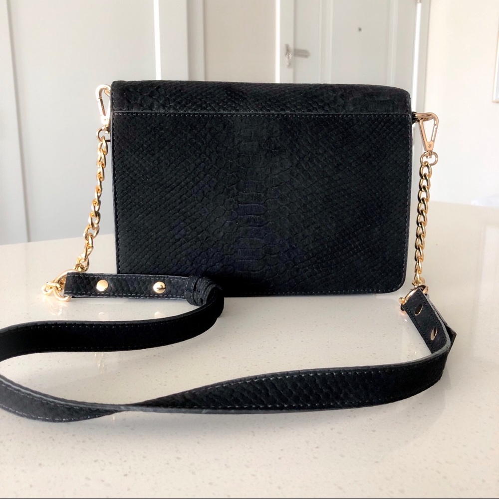 New Look Faux Suede Textured Sling Handbag - Picture 2 of 14